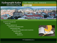 Tablet Screenshot of hydroprojekt-ke.sk